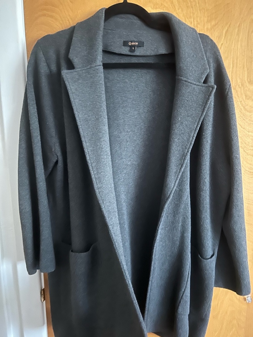 Quince L cotton knit blazer